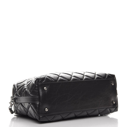 Chanel Aged Calfskin Small Bowling Bag Black 5 of 8