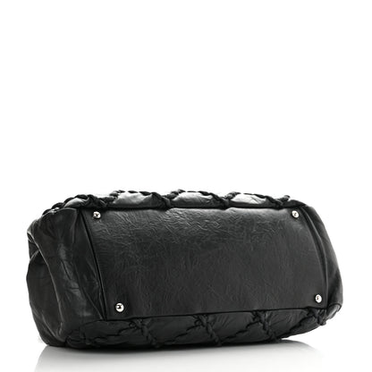Chanel Calfskin Ultra Stitch Bowler Black 4 of 10