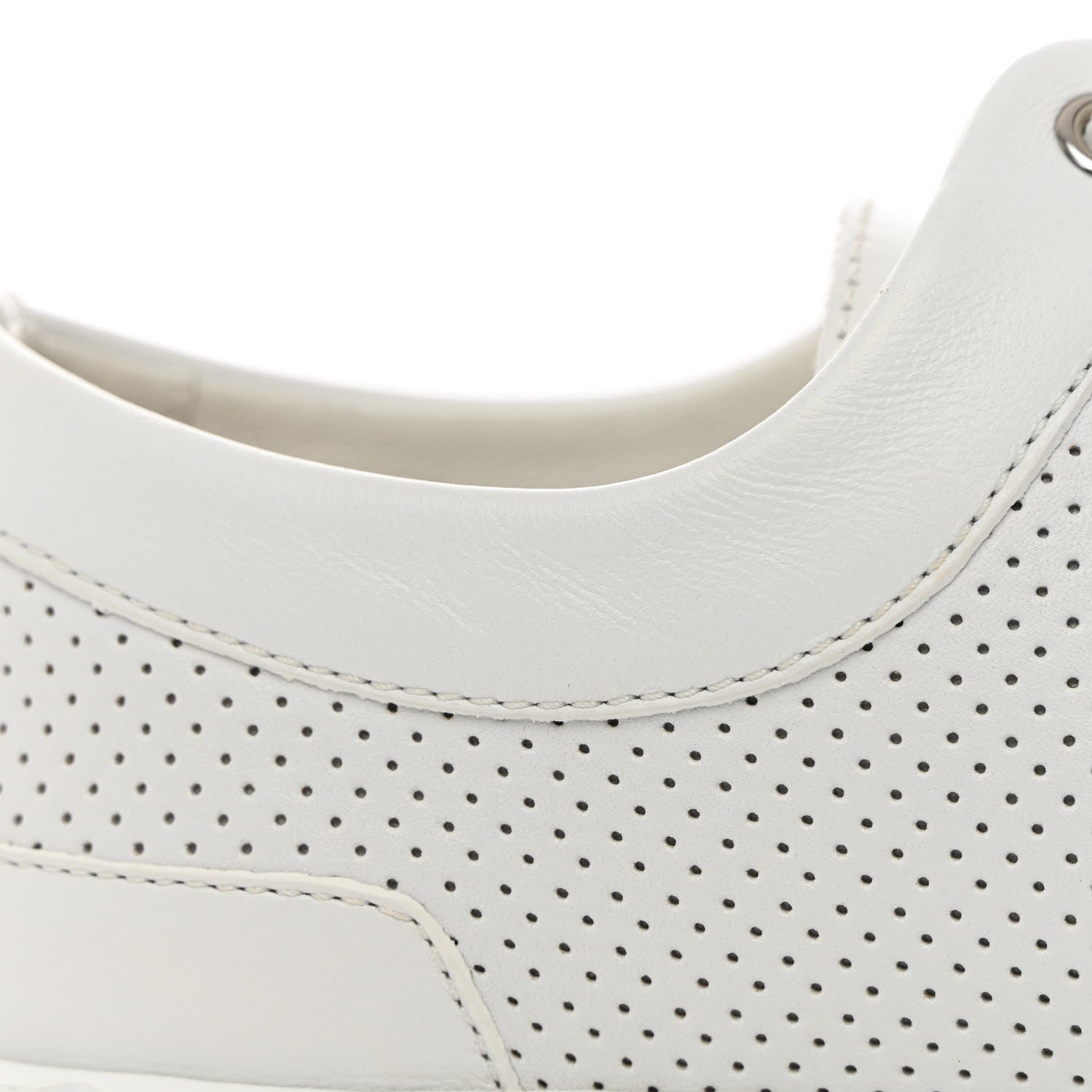 Hermes Perforated Calfskin Cross Sneakers 37.5 White 8 of 10