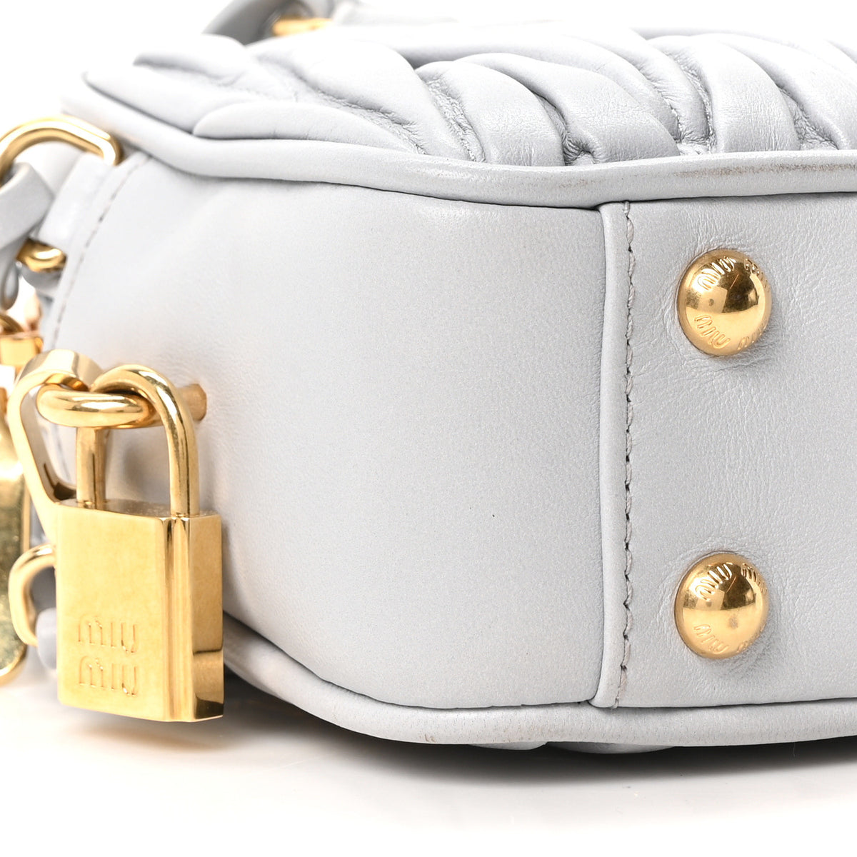 Miu Miu Nappa Matelasse Small Arcadie Cornflower 9 of 11