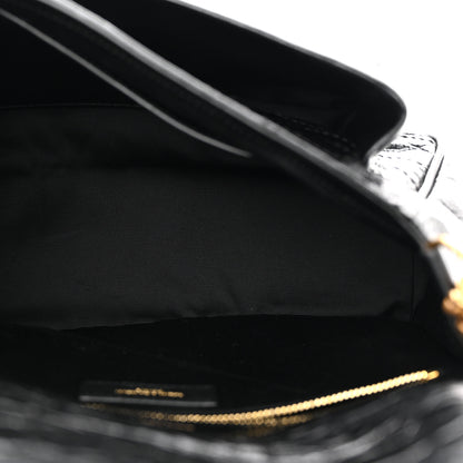Saint Laurent Crinkled Calfskin Matelasse Monogram Medium Niki Chain Satchel Black 5 of 10