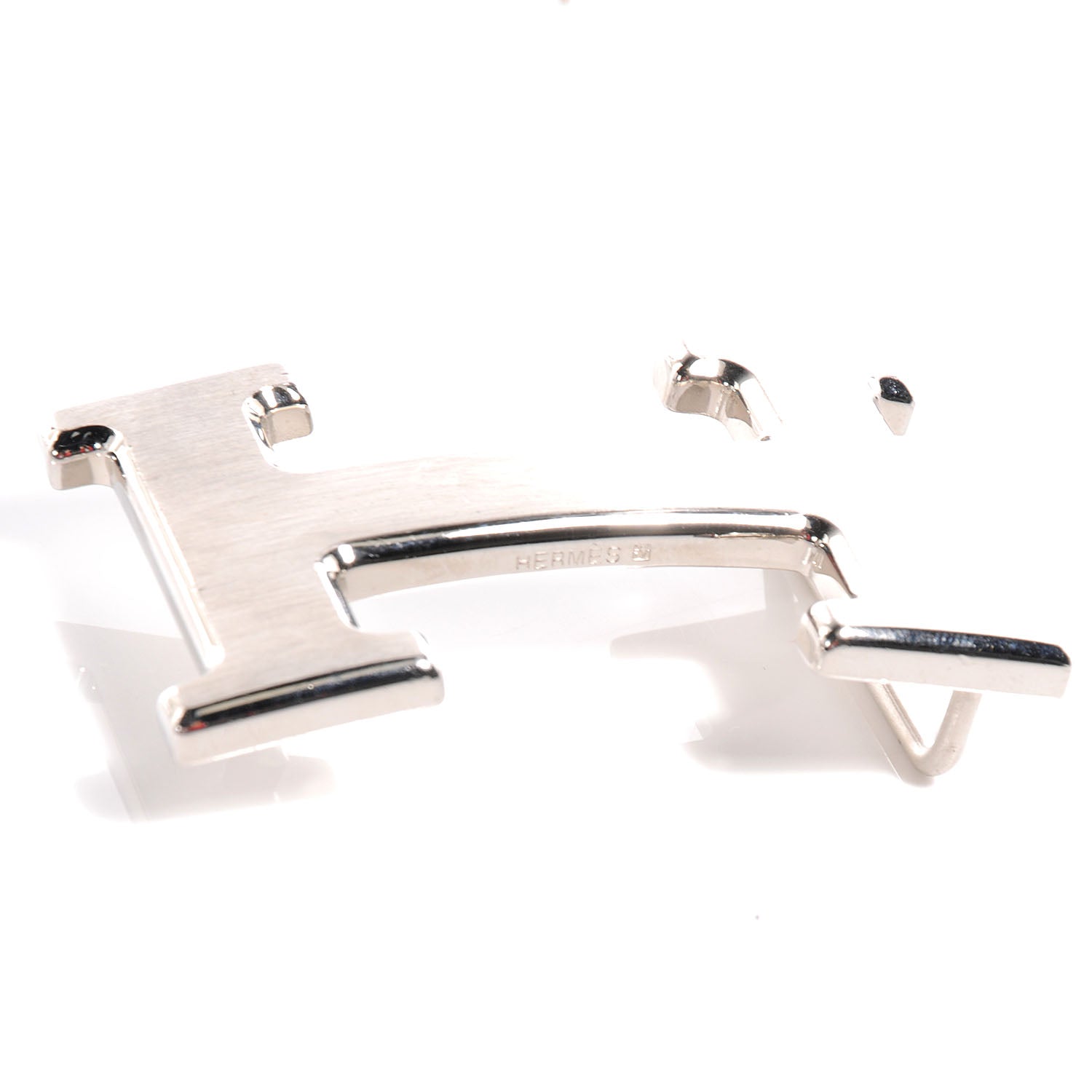 Hermes Brushed Palladium 32mm H Belt Buckle 4 of 5