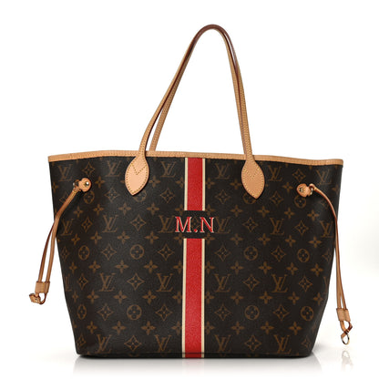 Louis Vuitton Monogram My LV Heritage Neverfull MM Rouge White 1 of 10