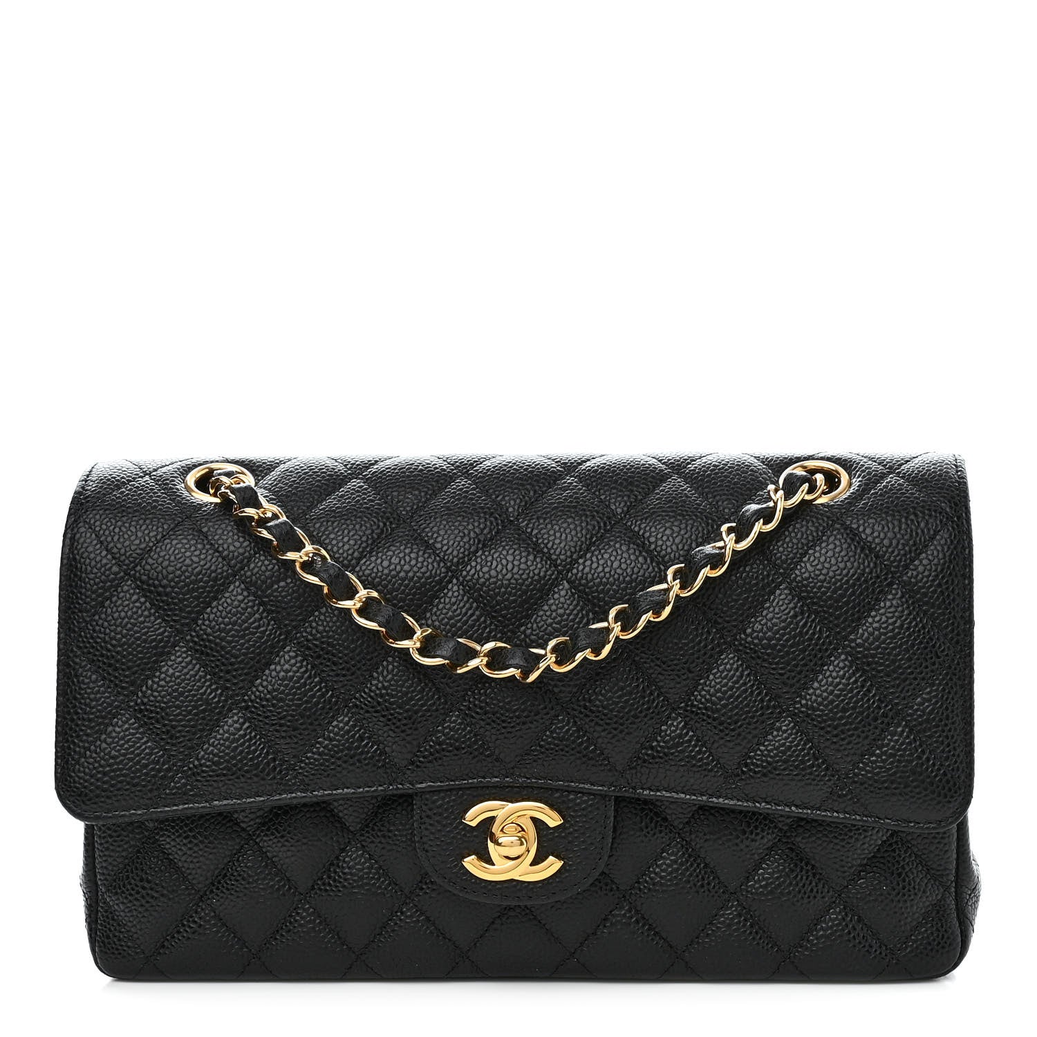 Chanel Caviar Quilted Medium Double Flap Black 1 of 11