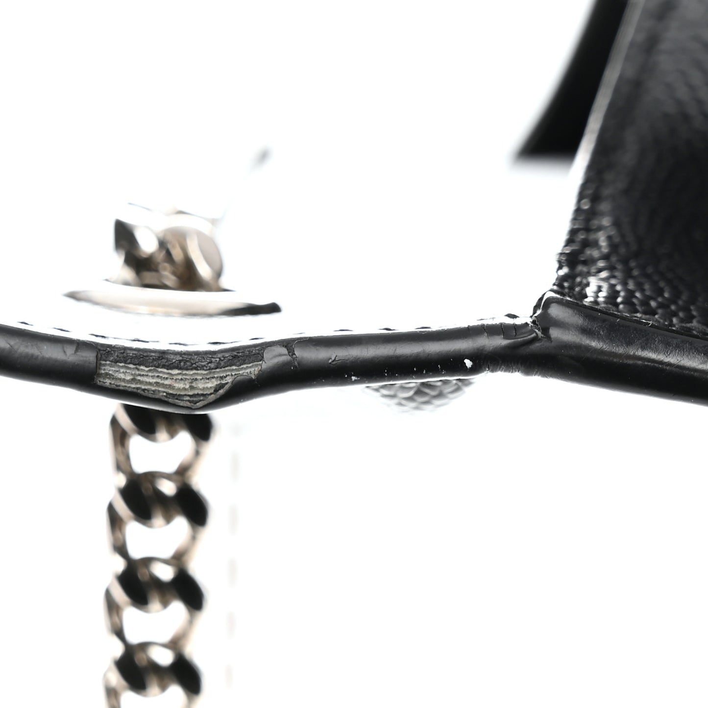 Grain De Poudre Medium Classic Monogram Kate Satchel Black