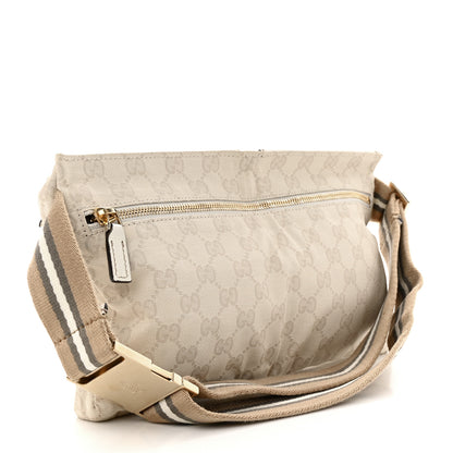 Gucci GG Monogram Web Double Pocket Belt Bag White 3 of 11