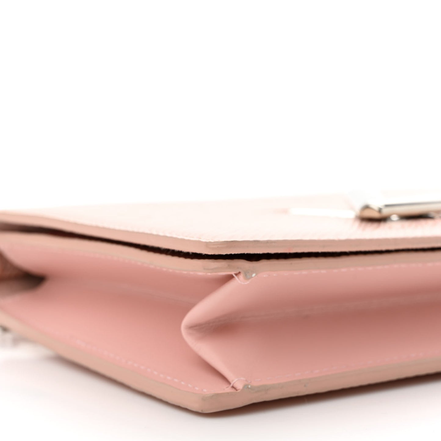 Epi Twist Belt Chain Wallet Rose Ballerine