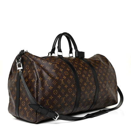 Louis Vuitton Monogram Macassar Keepall Bandouliere 55 3 of 17
