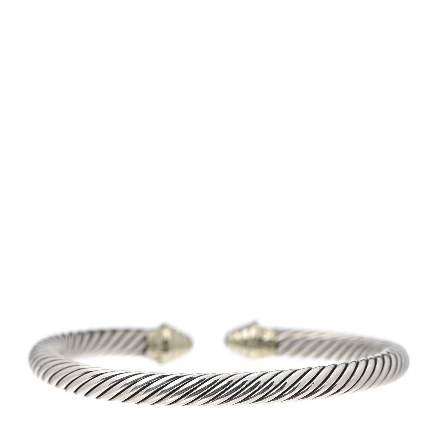 Sterling Silver 14K Yellow Gold 5mm Cable Classics Bracelet