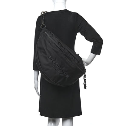 Alexander Wang Nylon Logo Printed Attica Gym Shoulder Bag Black 2 of 9