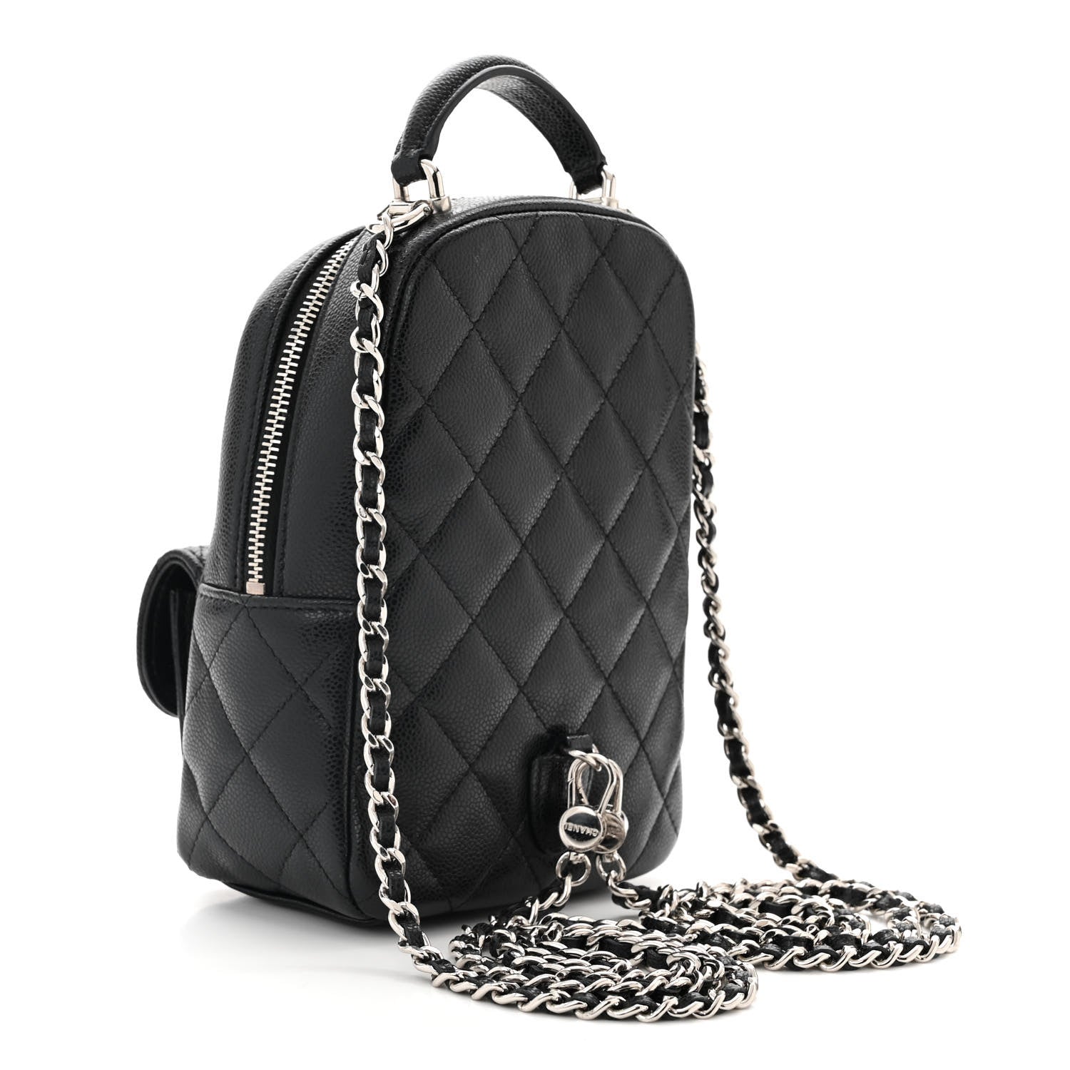 Chanel Caviar Quilted CC Mini Classic Backpack Black 3 of 11