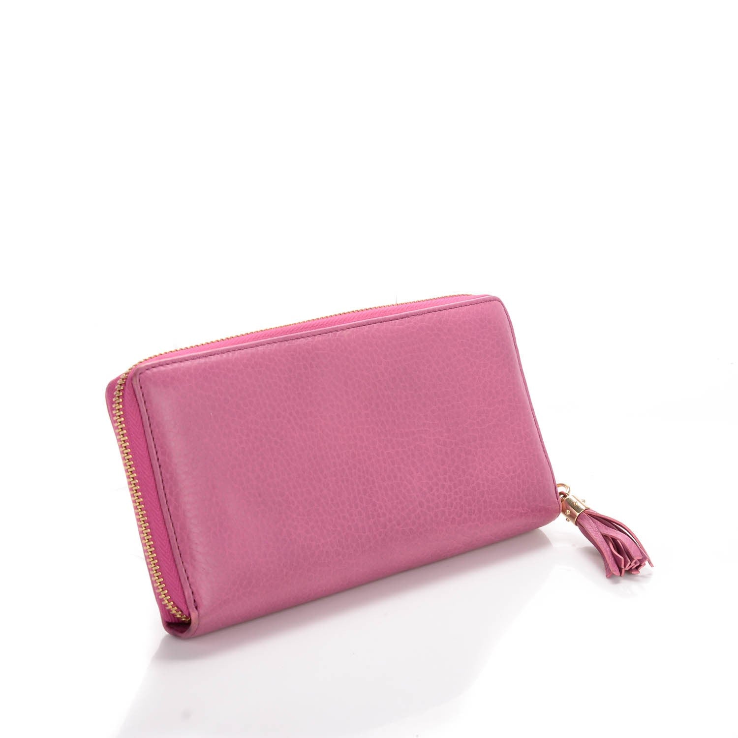 Gucci Pebbled Calfskin Soho Zip Around Wallet Peonia Flower 3 of 7