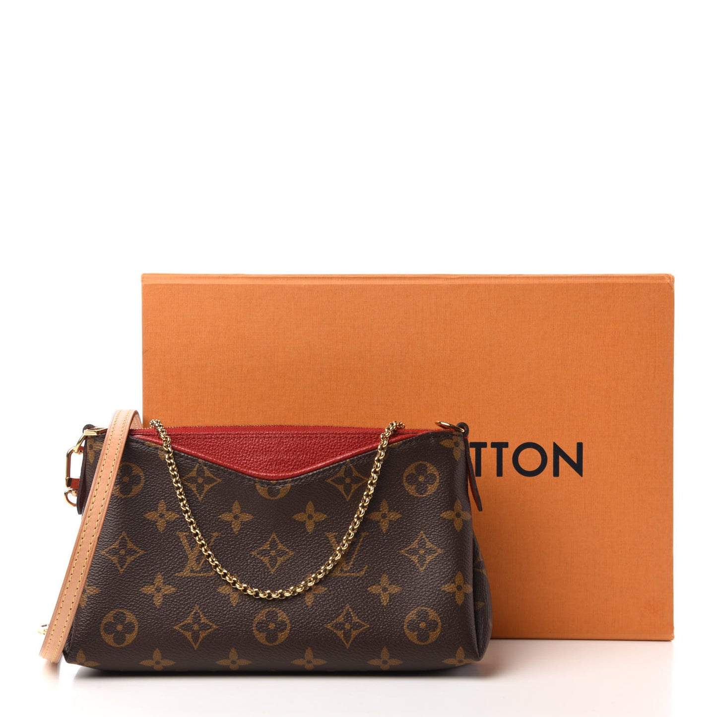 Monogram Pallas Clutch Cherry