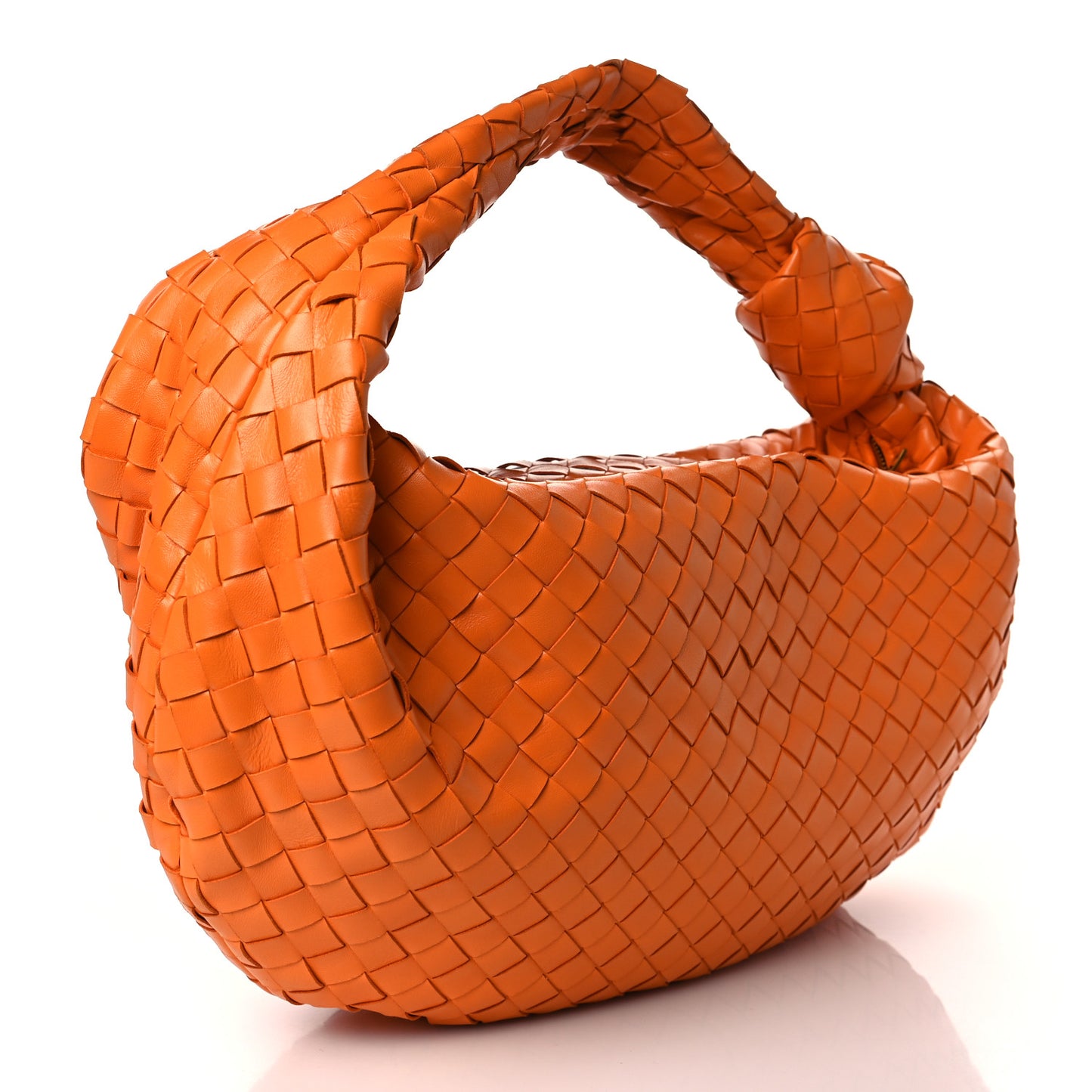 Nappa Intrecciato Small Jodie Twist Orange