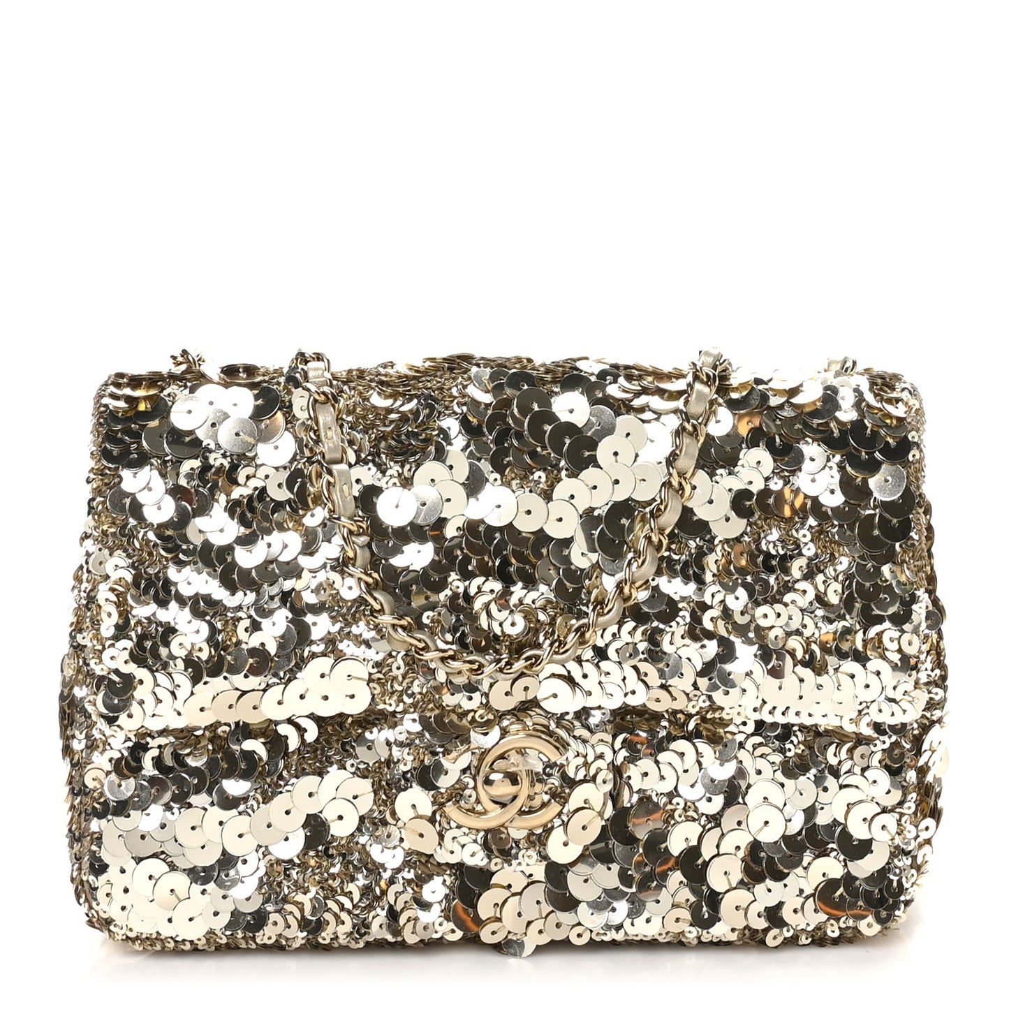 Sequin Small Single Flap Gold