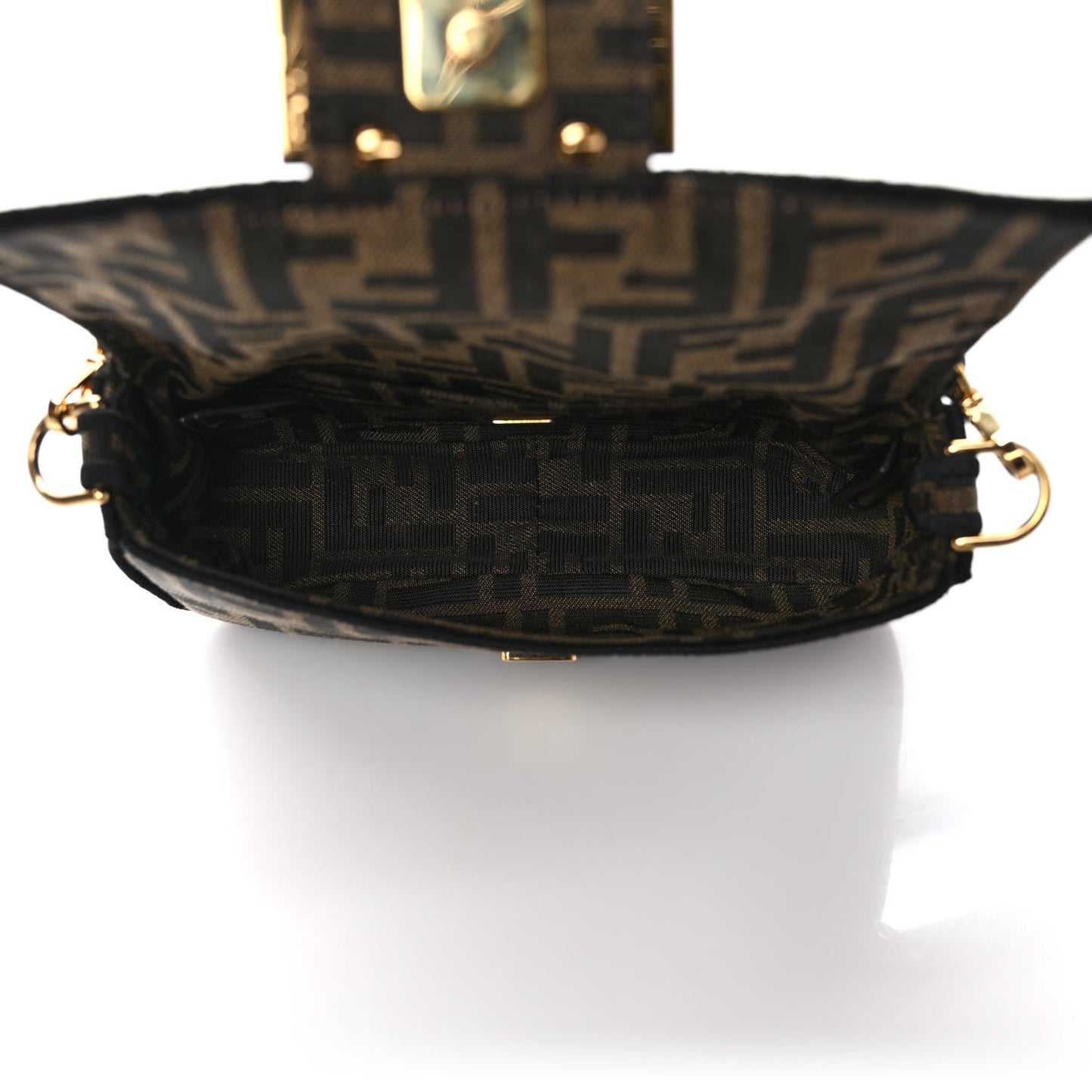 Fabric Jacquard FF 1974 Mini Baguette Tobacco Moro Black