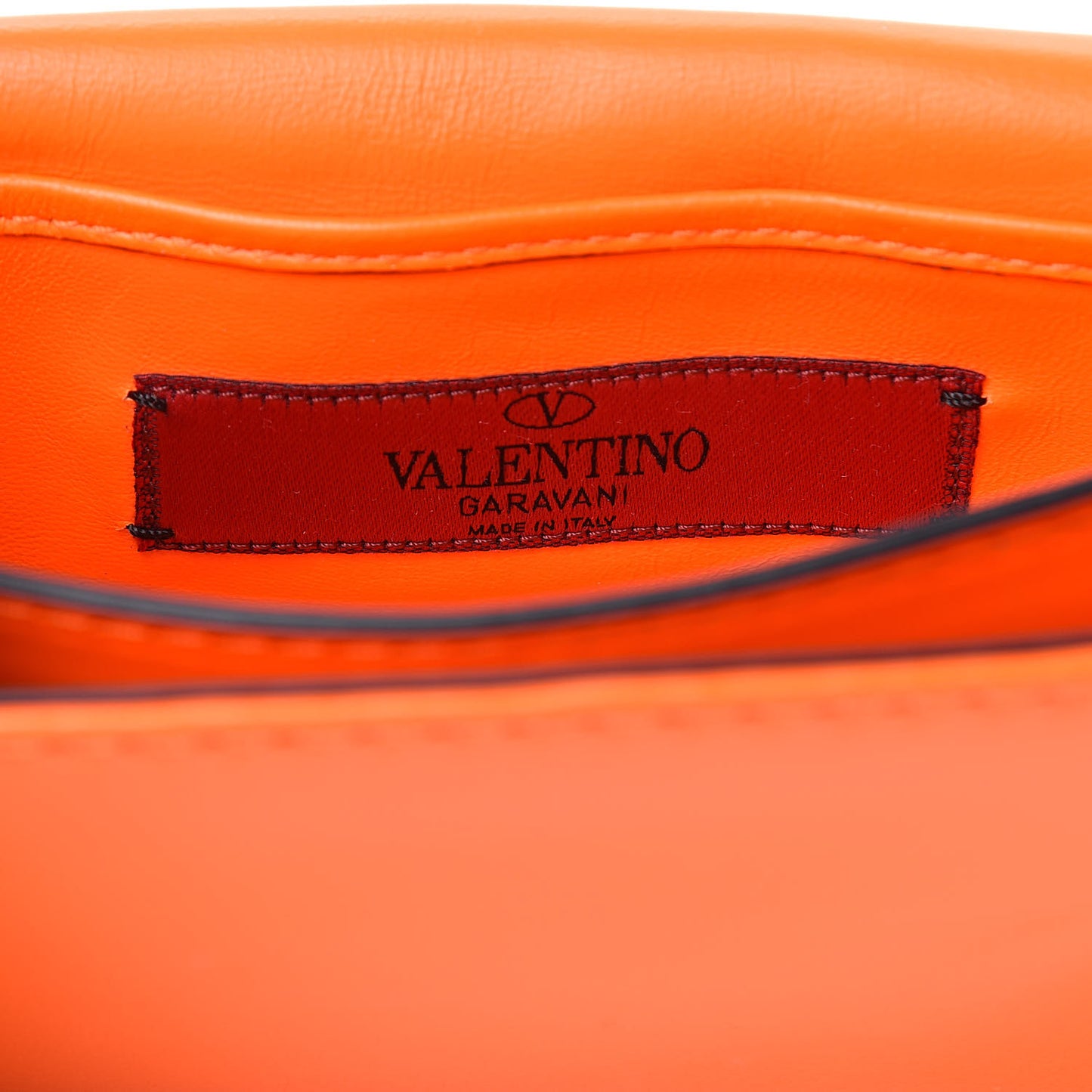 Nappa Studded Va Va Voom Shoulder Bag Orange