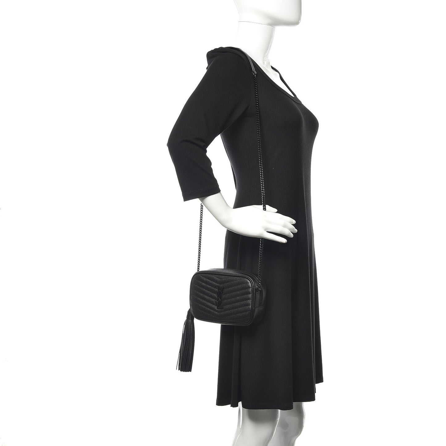 Grain De Poudre Matelasse Monogram Mini Lou Camera Bag Black
