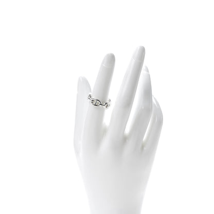 Hermes Sterling Silver PM Chaine d'Ancre Enchainee Band Ring 53 6.25 2 of 6