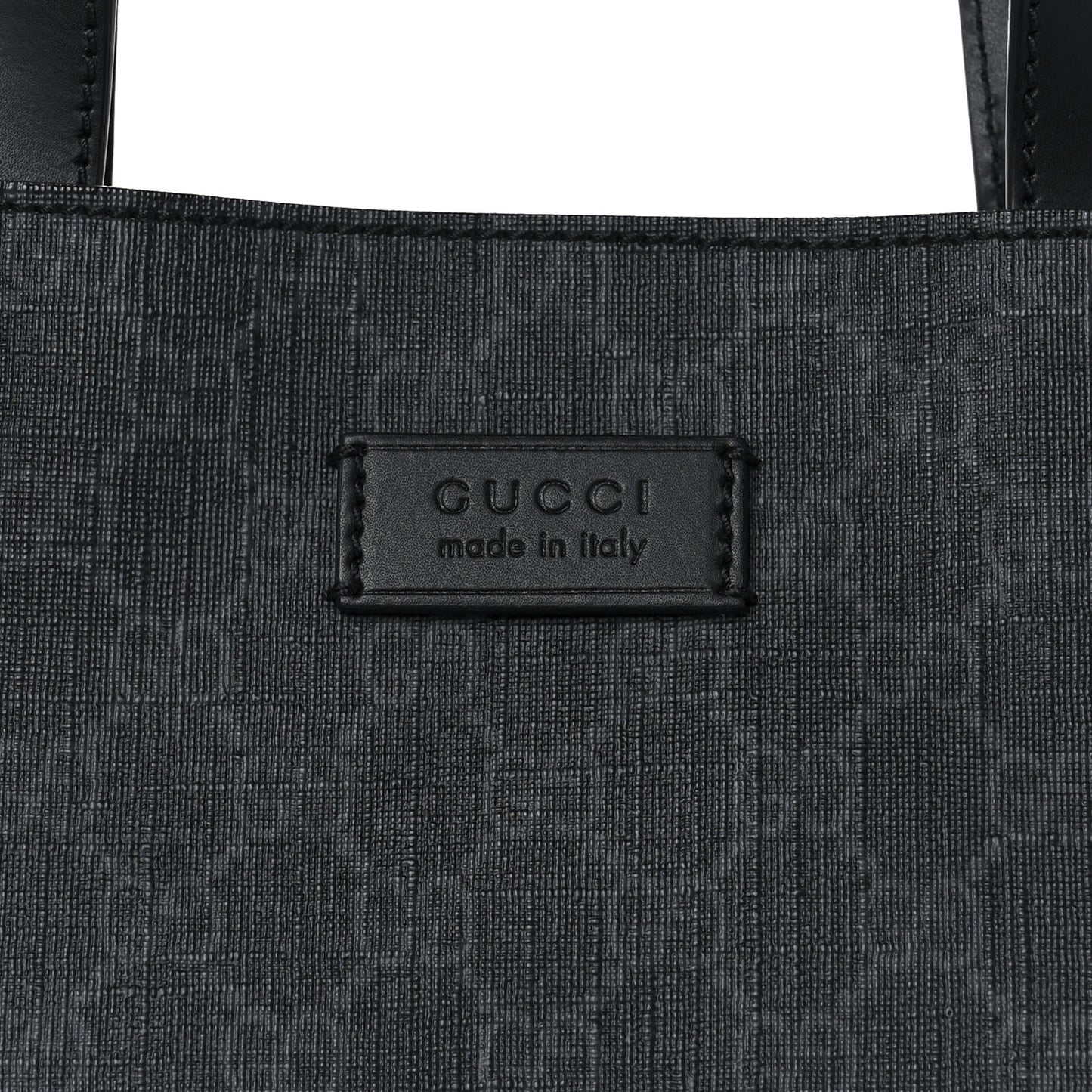 Soft GG Supreme Monogram Appia Calfskin Web Vertical Tote Black