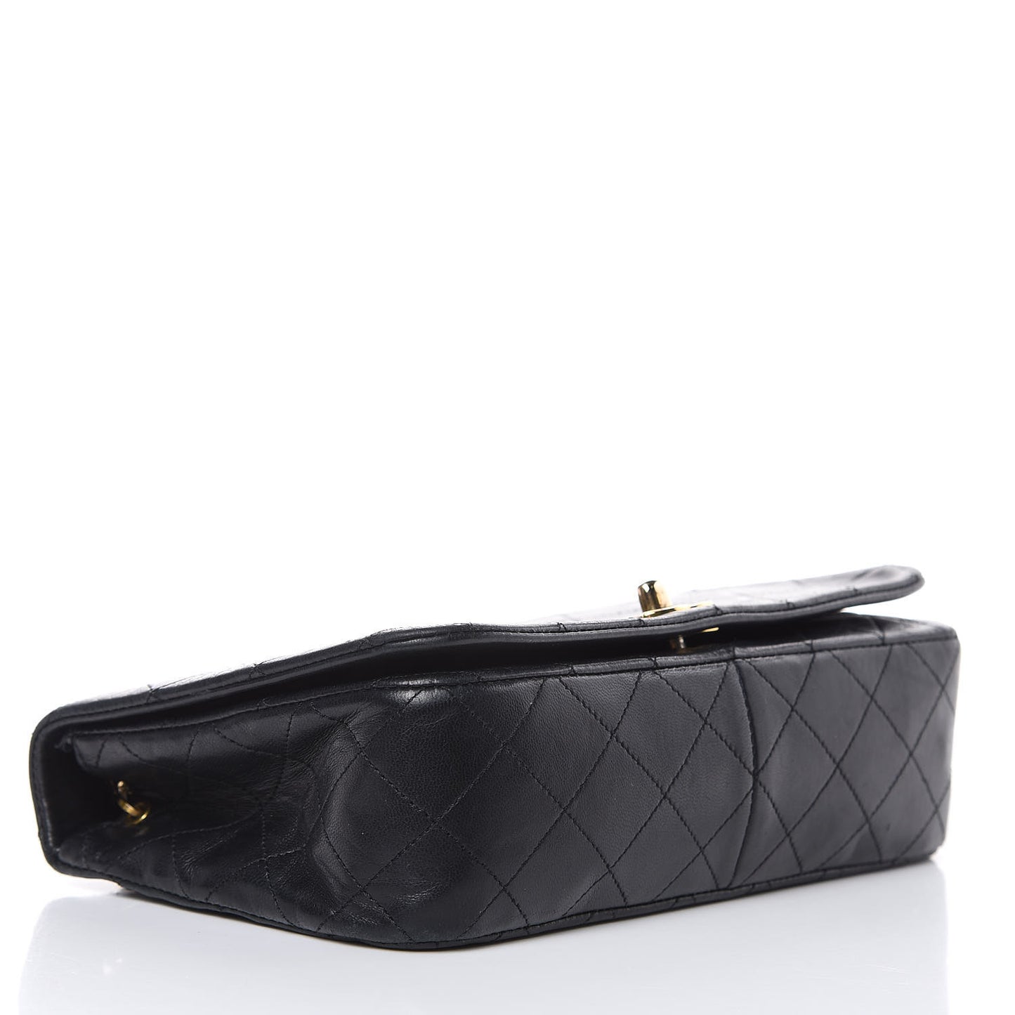 Lambskin Quilted Small Single Flap Black