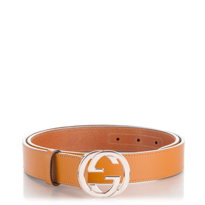 Gucci Calfskin Interlocking G Belt 85 34 Orange 1 of 6