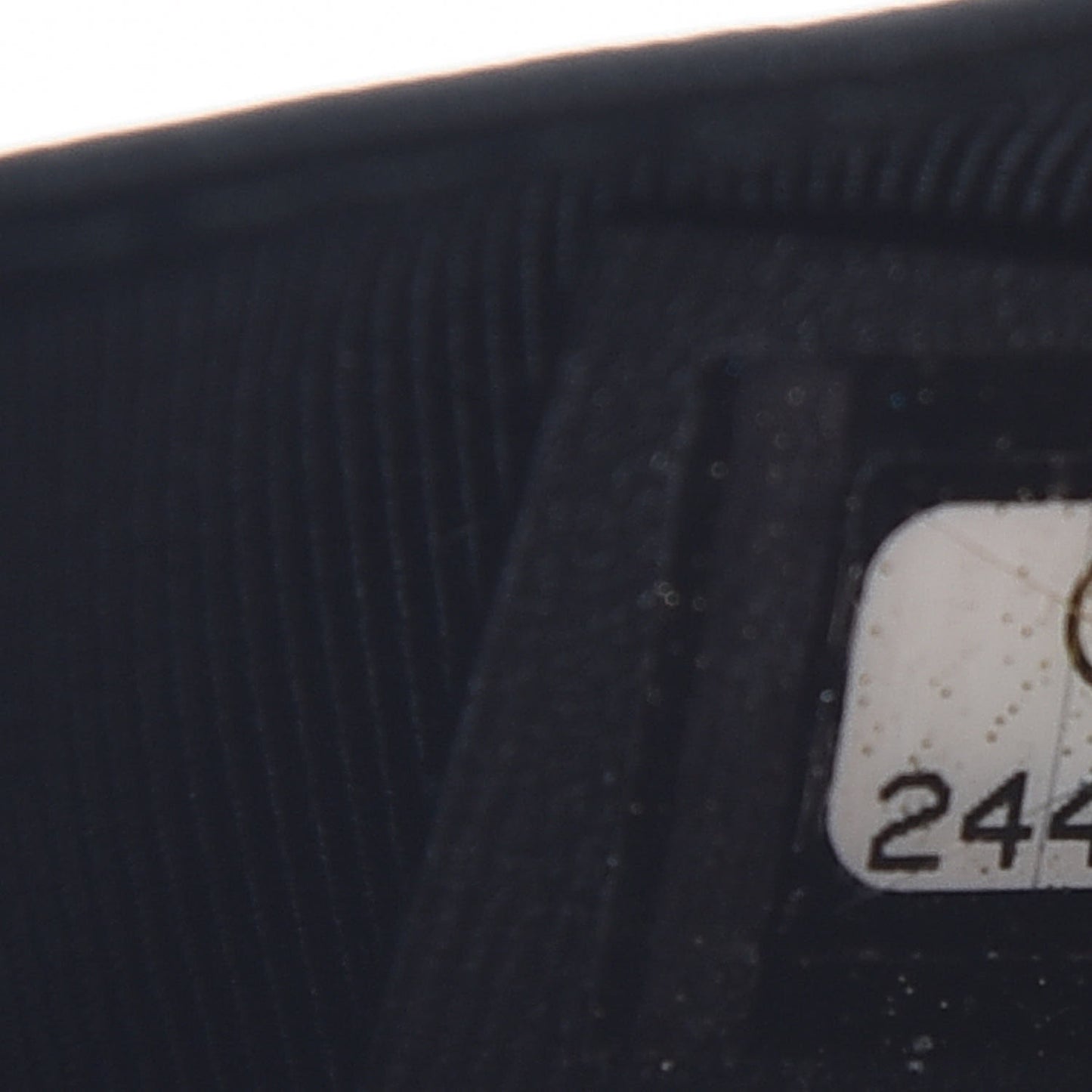 Letter Calfskin Embossed Quilted Key Holder Case Black