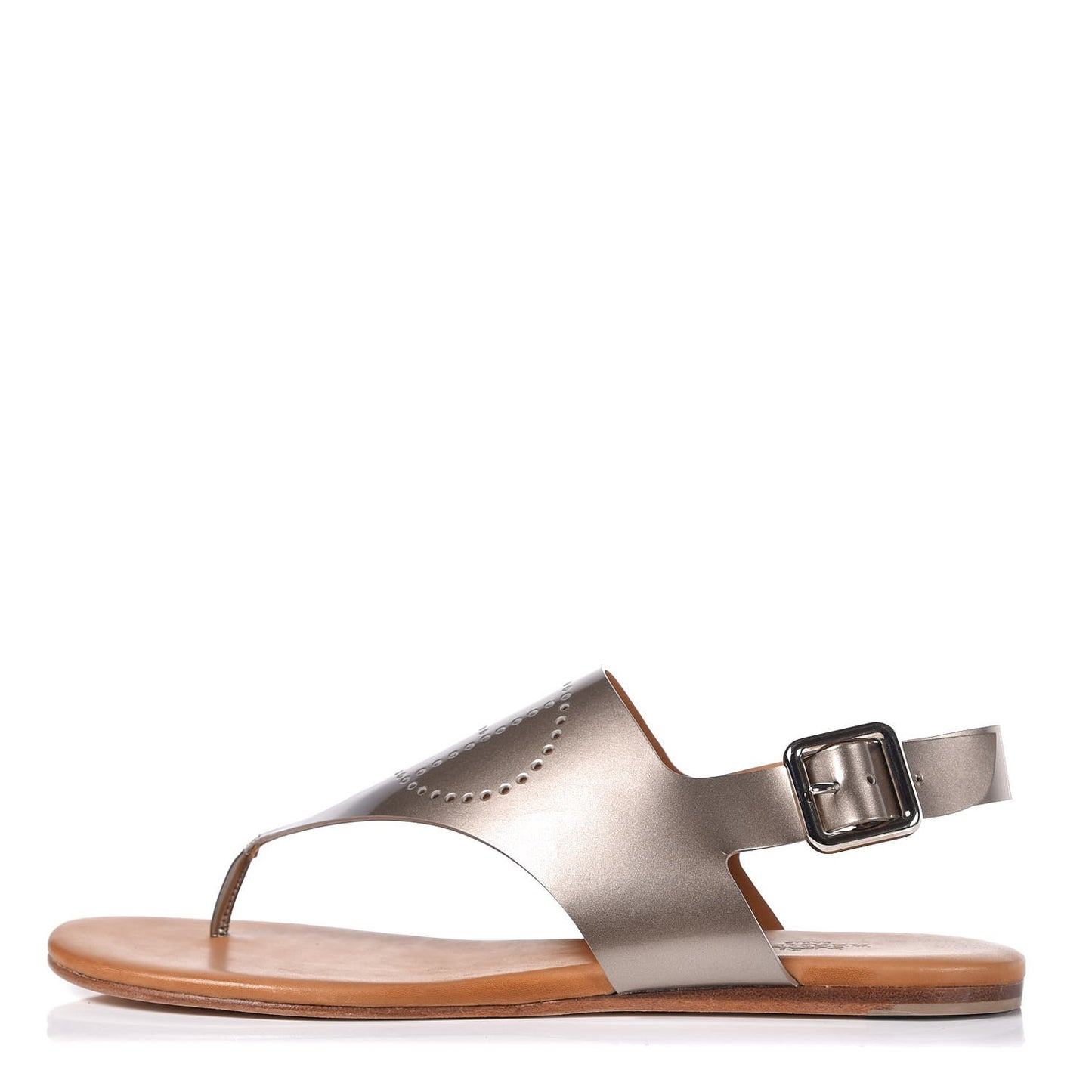 Metallic Calfskin Kola Sandals 38.5 Gold