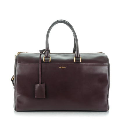 Saint Laurent Calfskin Classic Duffle 12 Wine 1 of 7