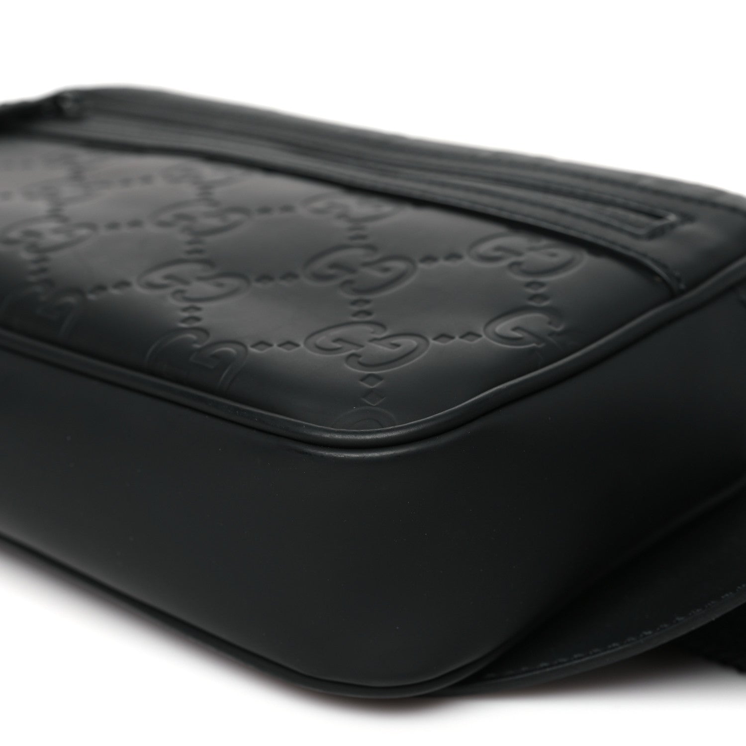 Gucci Rubber Effect Monogram GG Waist Belt Bag Black 9 of 9