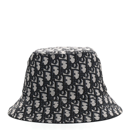 Christian Dior Polyester Cotton Oblique Teddy-D Brim Bucket Hat 57 Black 5 of 6
