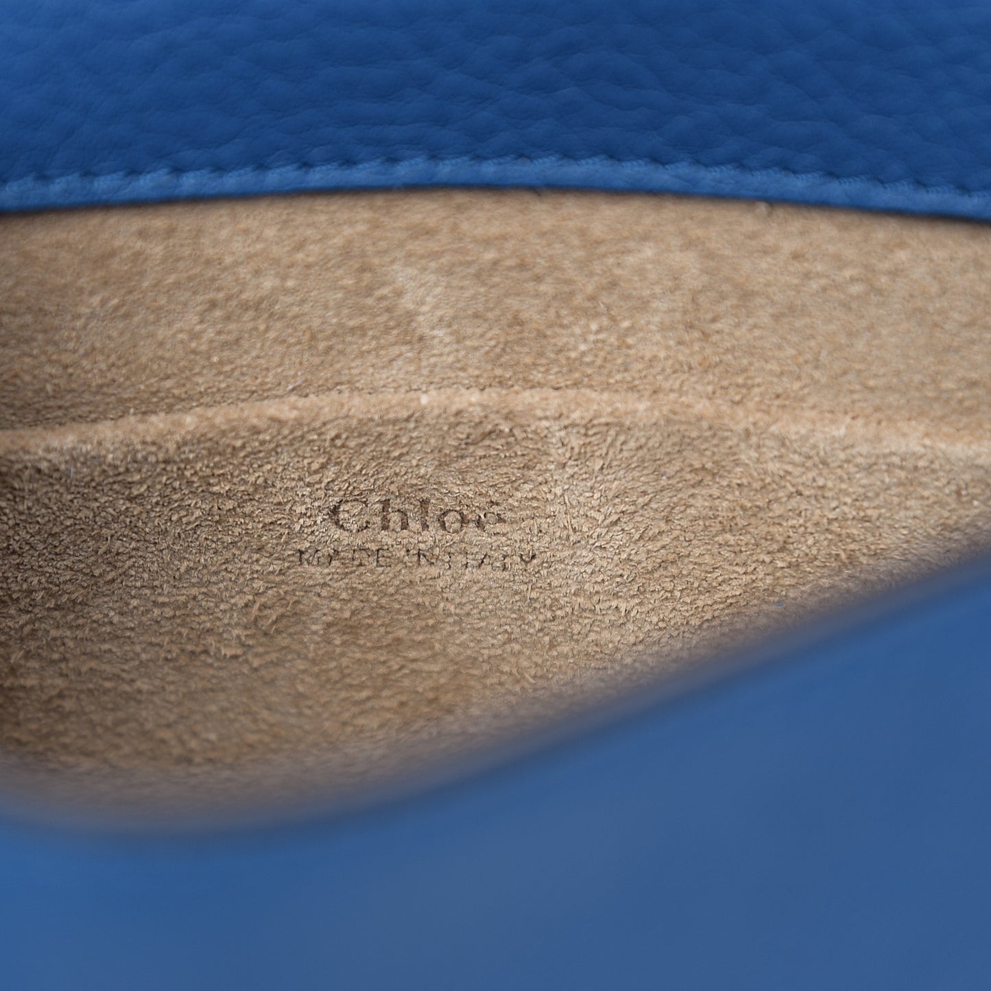 Calfskin Suede Small Nile Bracelet Bag Smoky Blue