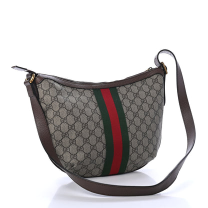 Gucci GG Supreme Monogram Web Small Ophidia Half Moon Hobo Brown 2 of 4