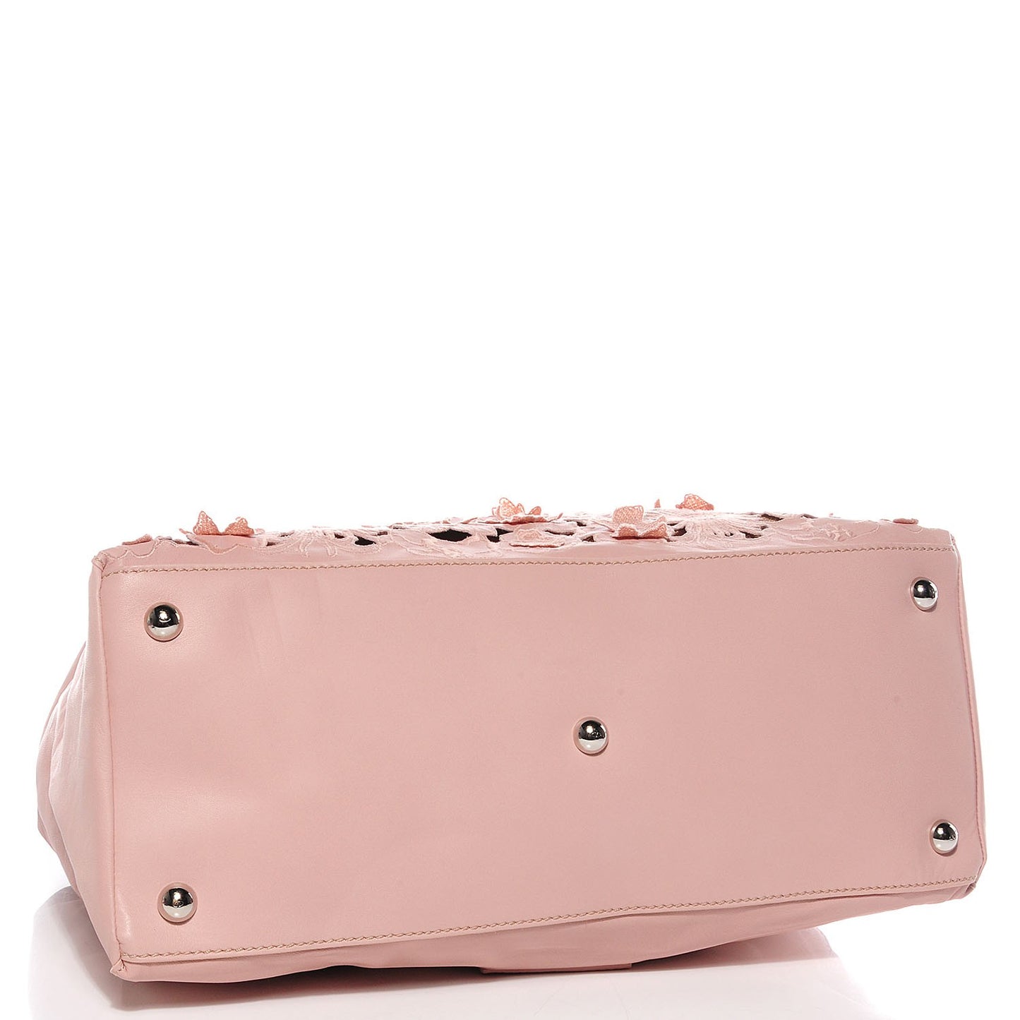 Lambskin Lace Girello Satchel Blush