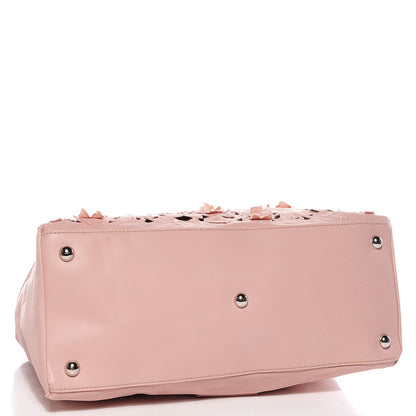Valentino Garavani Lambskin Lace Girello Satchel Blush 5 of 8