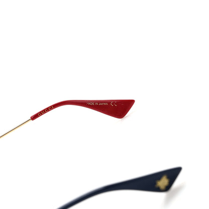 Gucci Square Frame Sunglasses GG0228S Gold Red 6 of 8