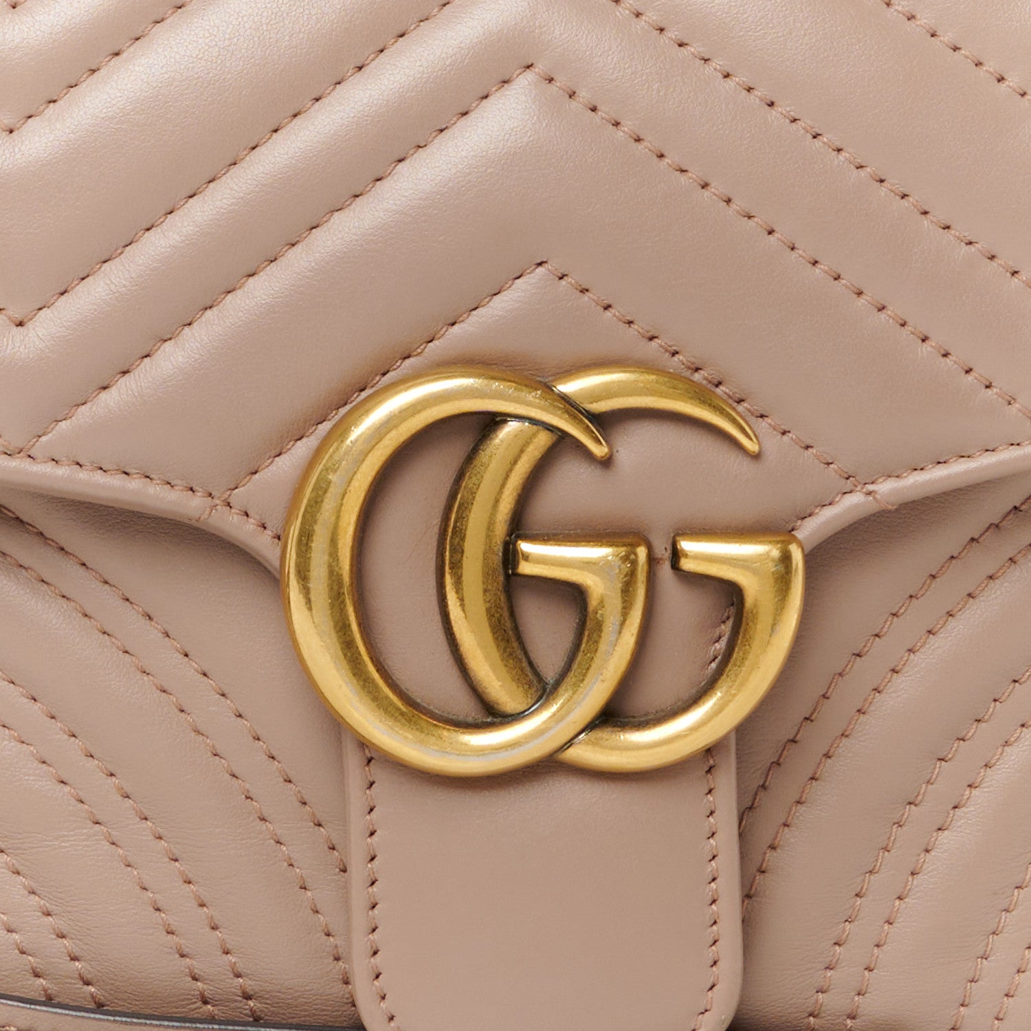 Gucci Calfskin Matelasse Sylvie Web Small GG Marmont Top Handle Shoulder Bag Porcelain Rose 11 of 13