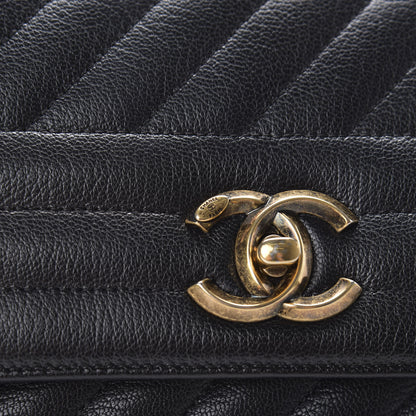 Chanel Goatskin Diagonal Quilted Small Flap Black 11 of 12