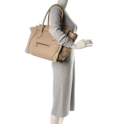 Celine Drummed Calfskin Shoulder Luggage Dune 2 of 10