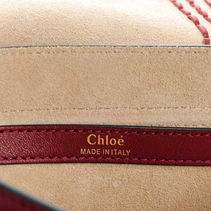 Chloe Calfskin Braided Small Hudson Shoulder Bag Sienna Red 6 of 7