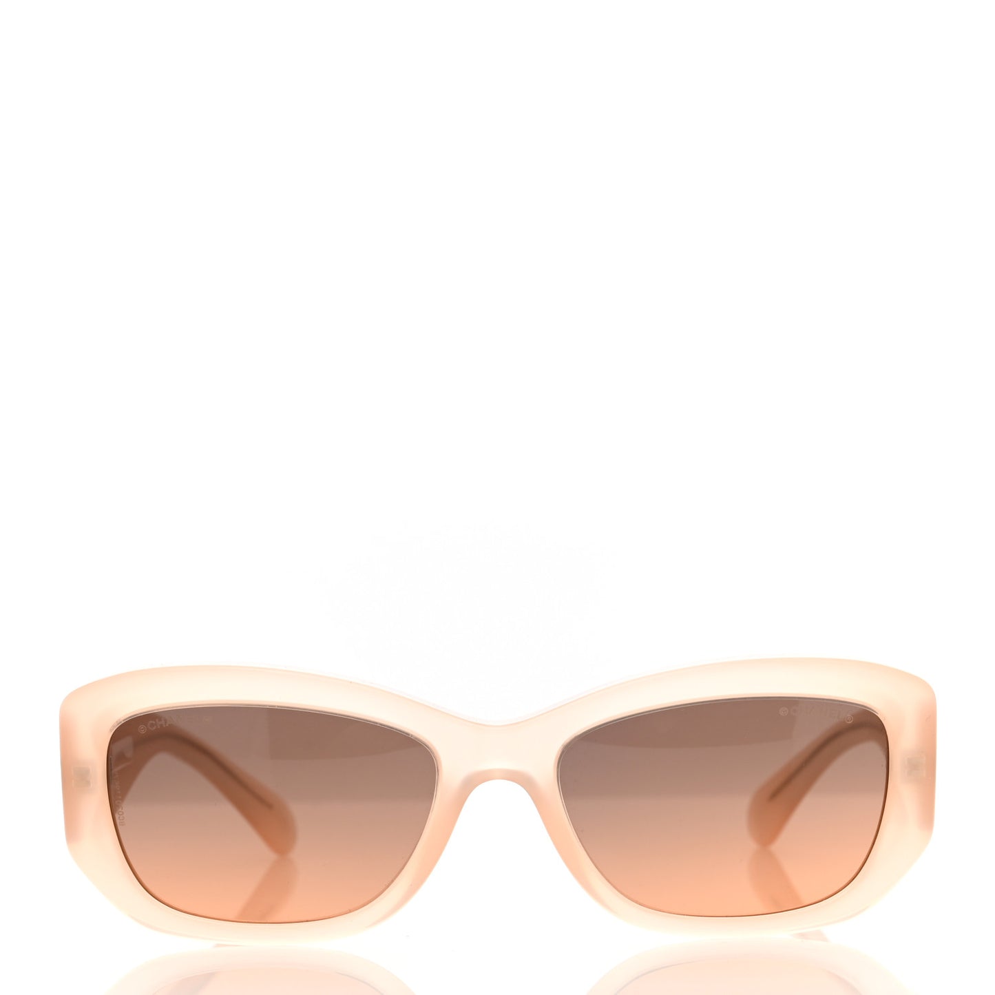 Acetate Rectangle CC Sunglasses 5493-A Light Orange