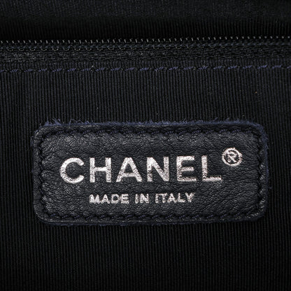 Chanel Caviar Quilted Grand Shopping Tote GST Dark Navy Blue 6 of 7