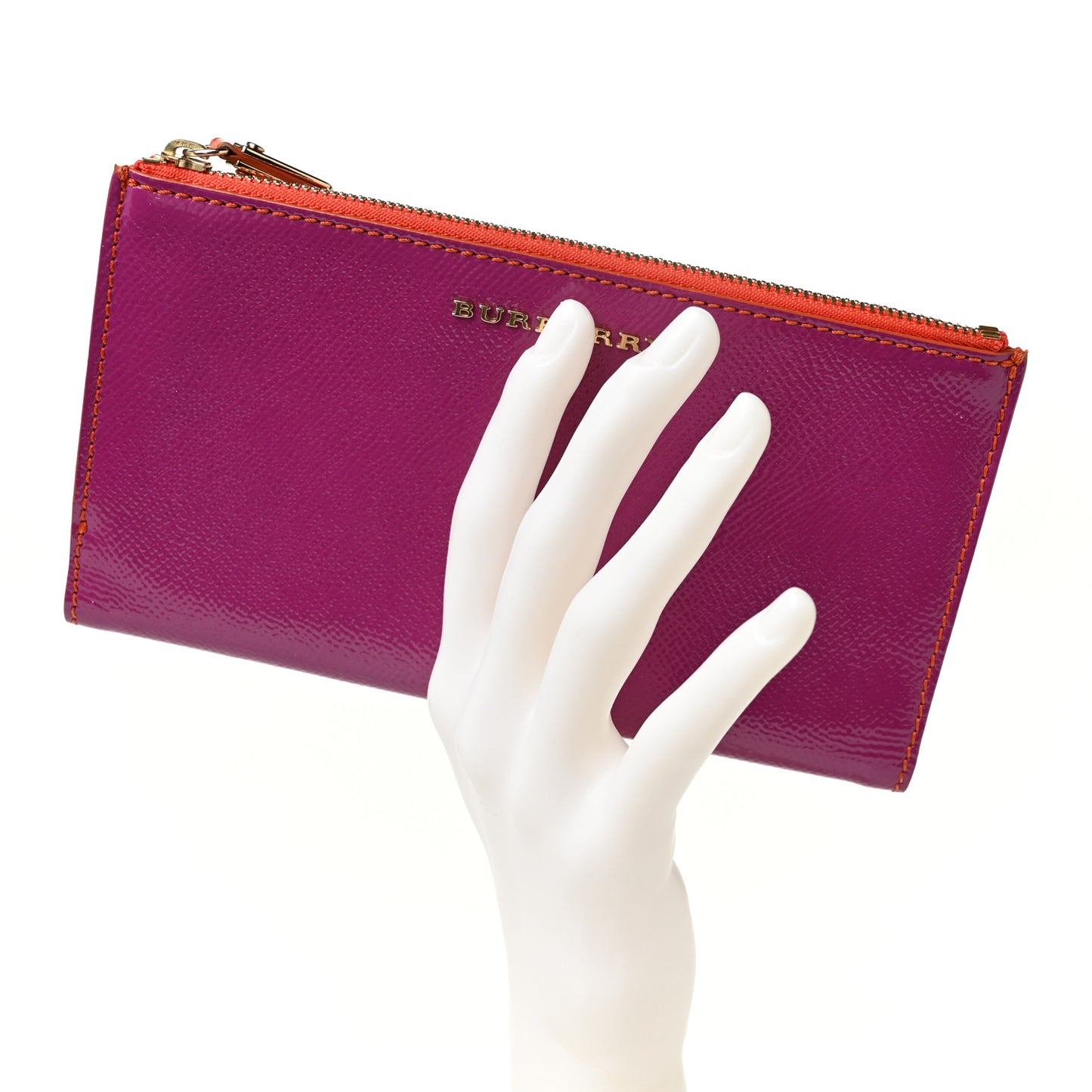 Patent Constantine Continental Wallet Viola Orange
