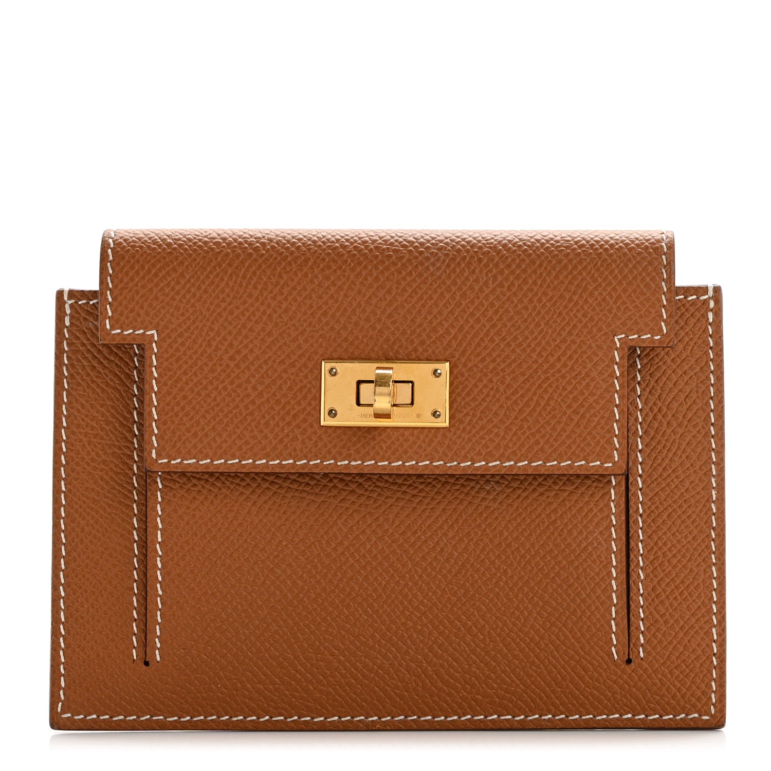 Hermes Epsom Kelly Pocket Compact Wallet Gold 1 of 9