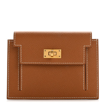 Hermes Epsom Kelly Pocket Compact Wallet Gold 1 of 9