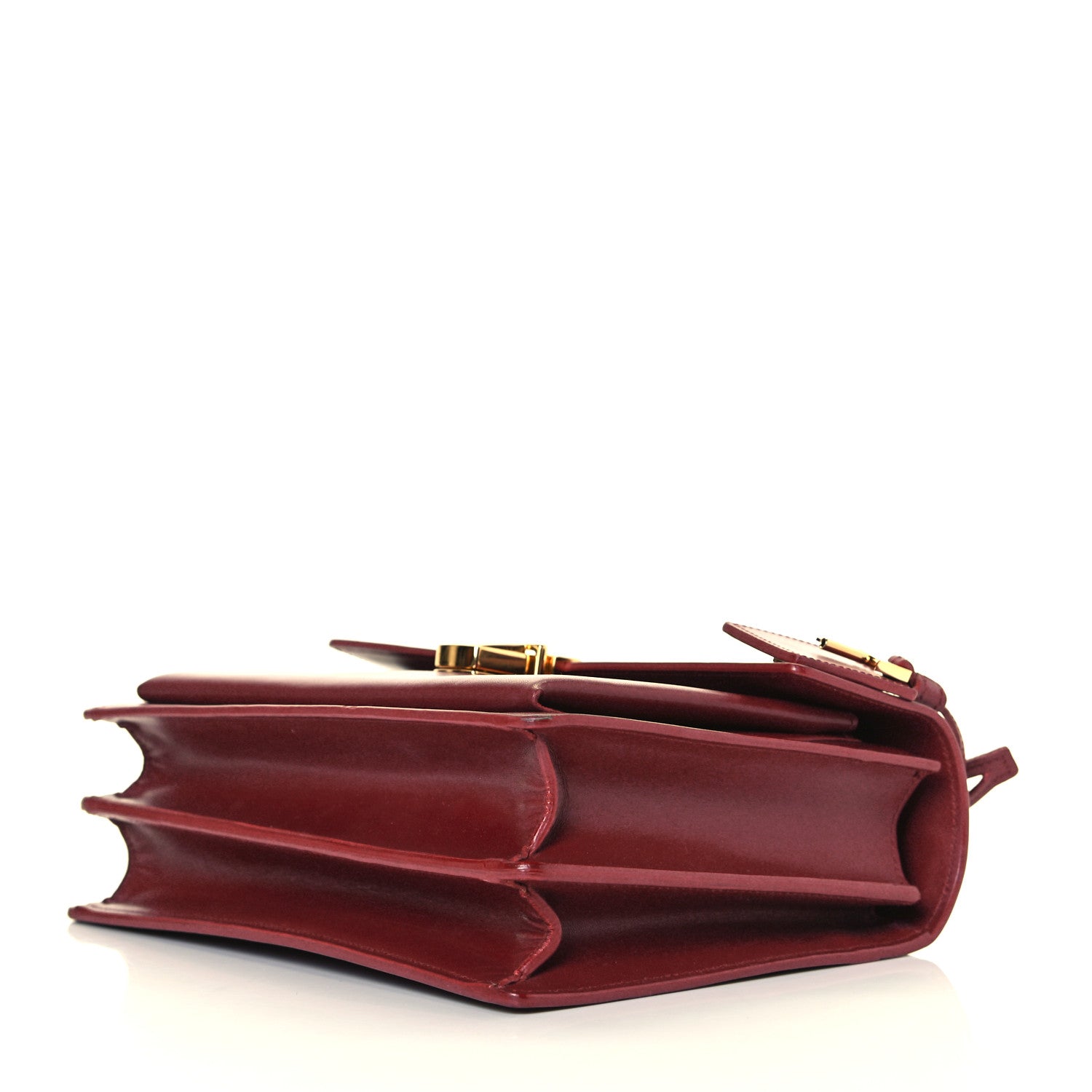 Saint Laurent Smooth Calfskin Medium High School Satchel Red 5 of 11