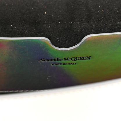 Alexander McQueen Iridescent Calfskin Skull Crossbody Silver 6 of 12
