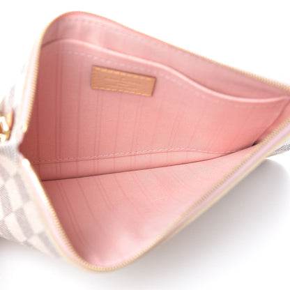 Louis Vuitton Damier Azur Neverfull MM GM Pochette Rose Ballerine 5 of 6