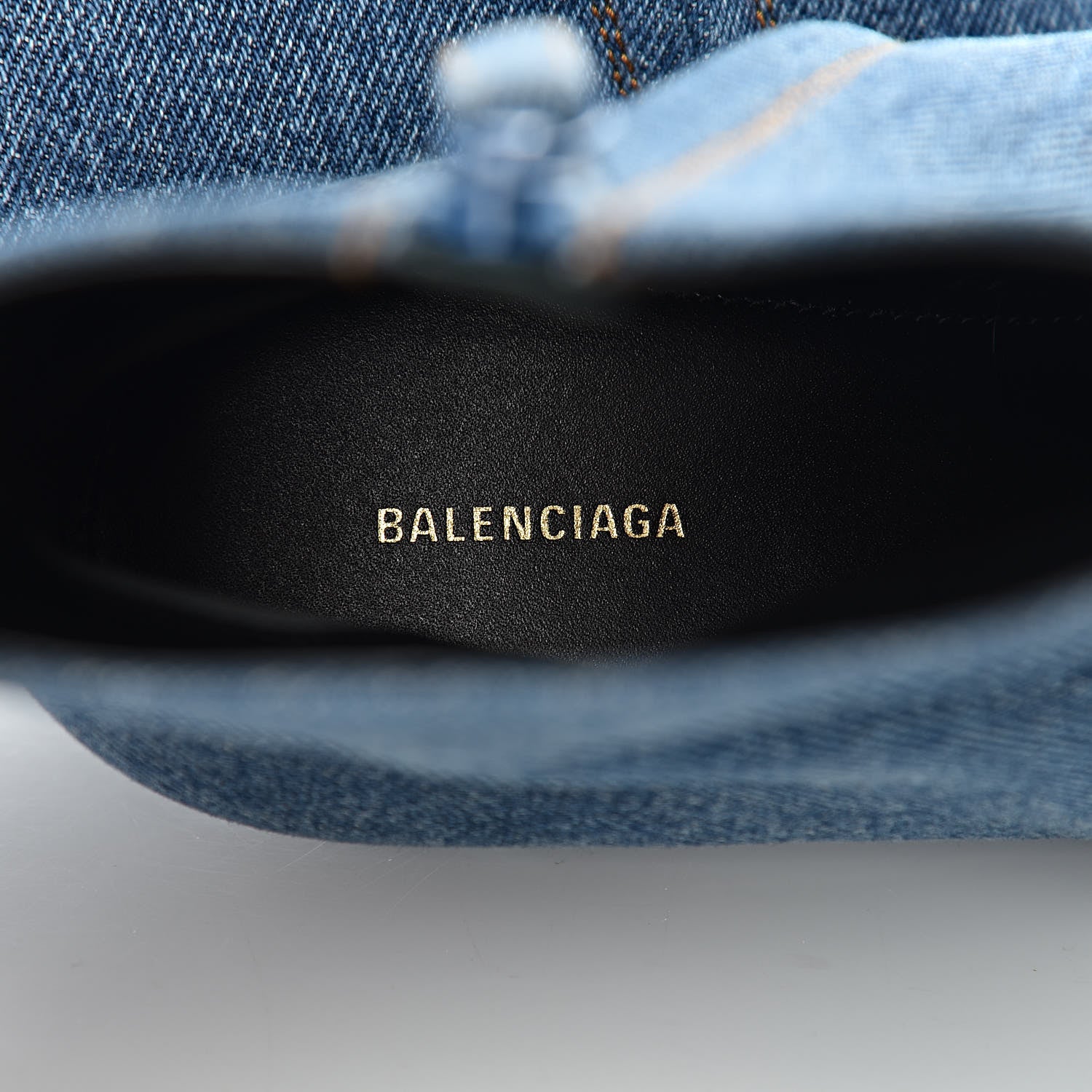 Balenciaga Denim BB Pointy Toe Ankle Booties 37 Light Bleu 6 of 10