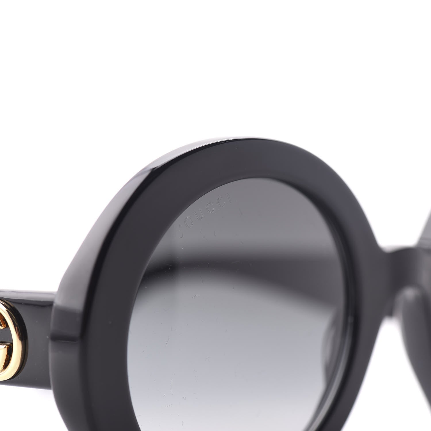 Gucci Acetate Round GG Sunglasses GG0319S Black 5 of 11
